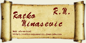 Ratko Minašević vizit kartica
